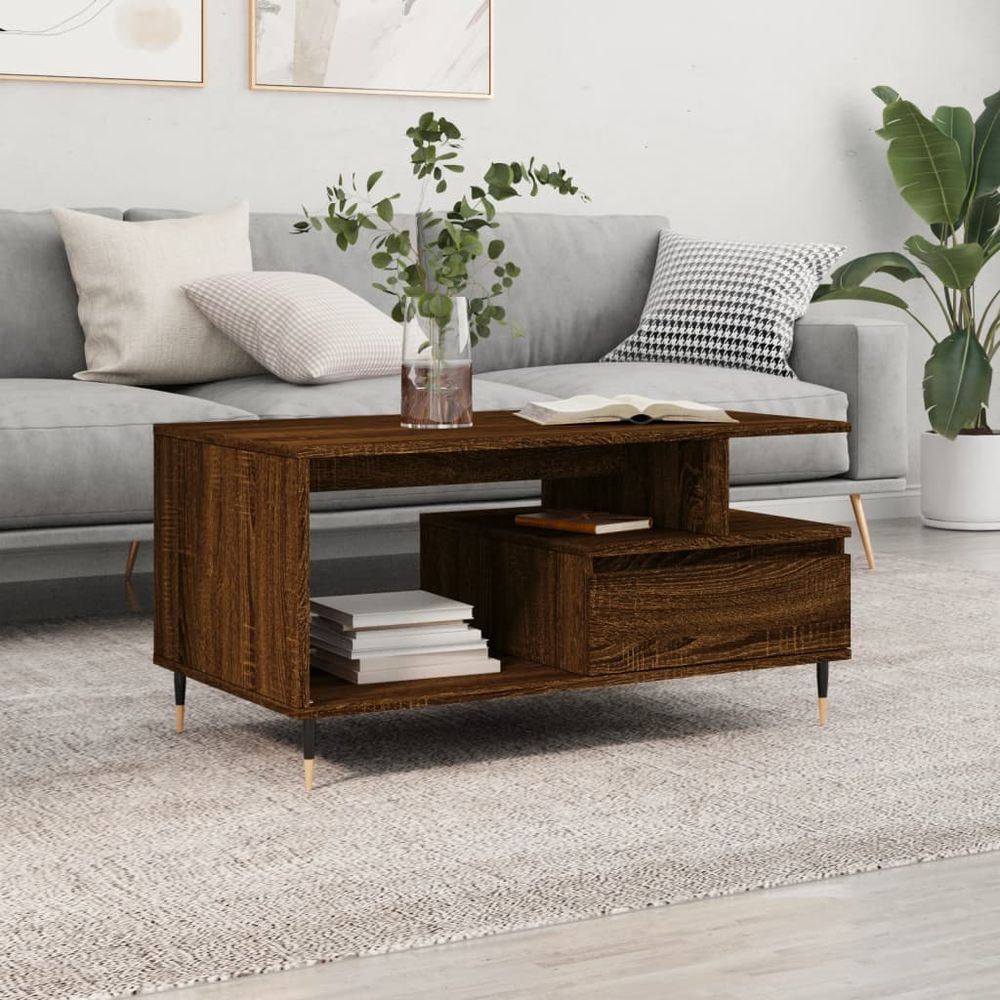 Coffee Table White 90x49x45 cm vidaXL Engineered Wood - Coffee Table from vidaXL