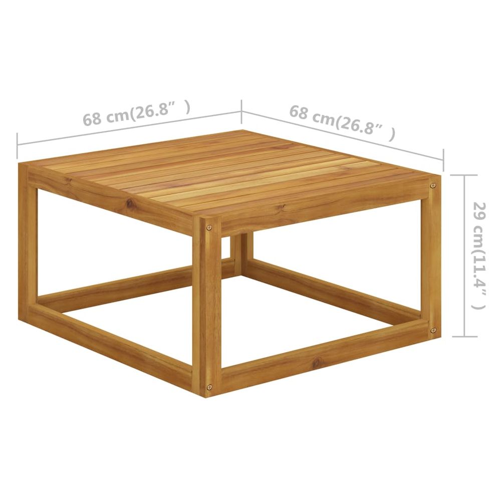 Coffee Table 68x68x29 cm vidaXL Solid Acacia Wood - Coffee Table from vidaXL