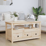 Coffee Table 102x49x55 cm vidaXL Solid Wood Pine - Coffee Table from vidaXL