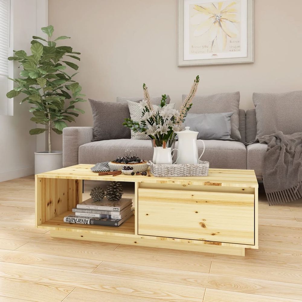 Coffee Table 110x50x33.5 cm vidaXL Solid Firwood - Coffee Table from vidaXL
