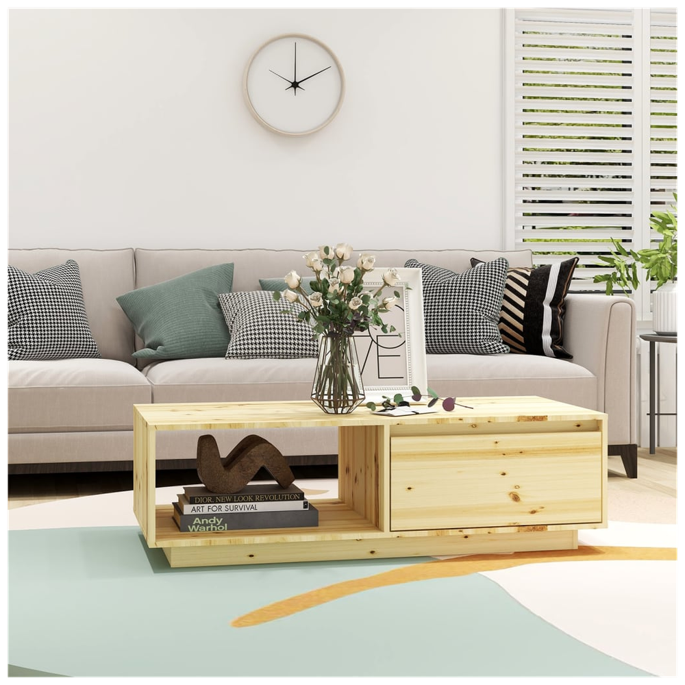 Coffee Table 110x50x33.5 cm vidaXL Solid Firwood - Coffee Table from vidaXL