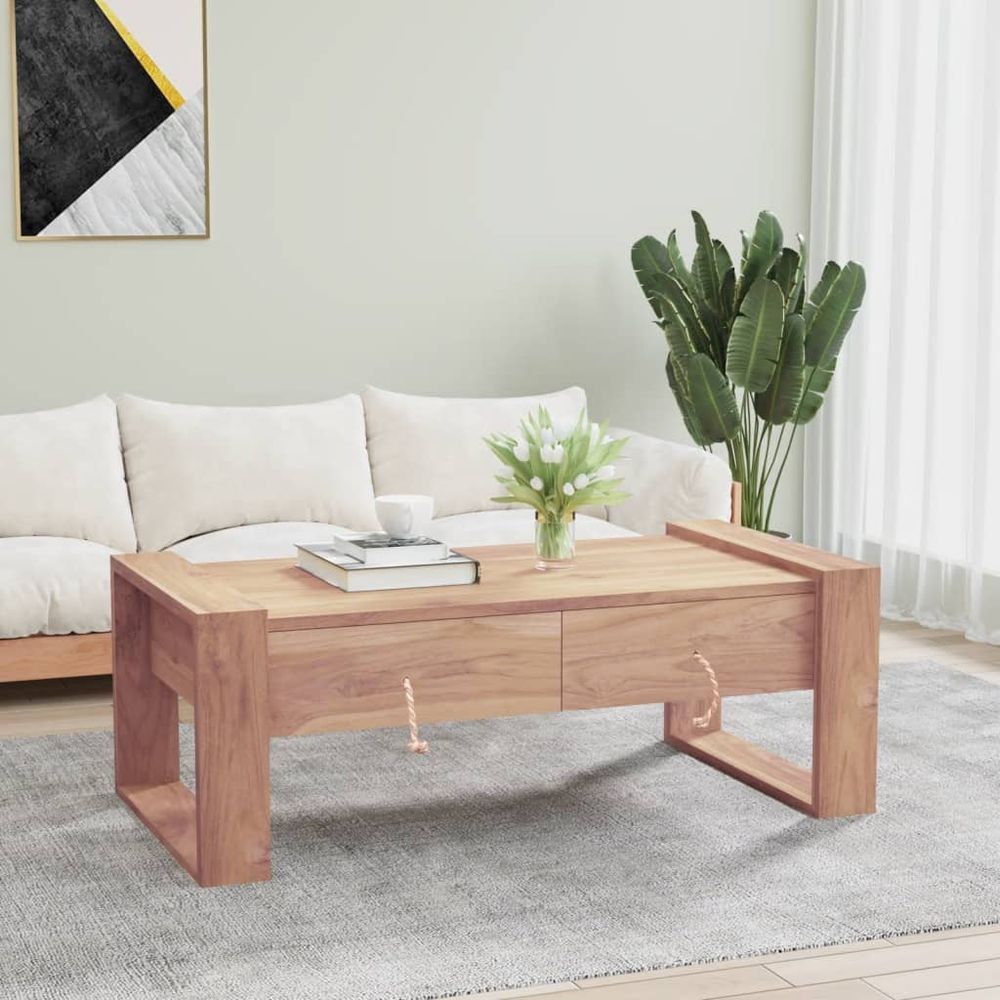 Coffee Table 110x60x40 cm vidaXL Solid Teak Wood - Coffee Table from vidaXL
