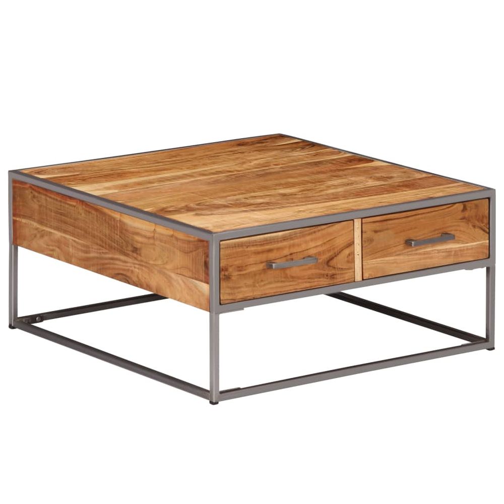 Coffee Table 75x75x35 cm vidaXL Solid Acacia Wood - Coffee Table from vidaXL