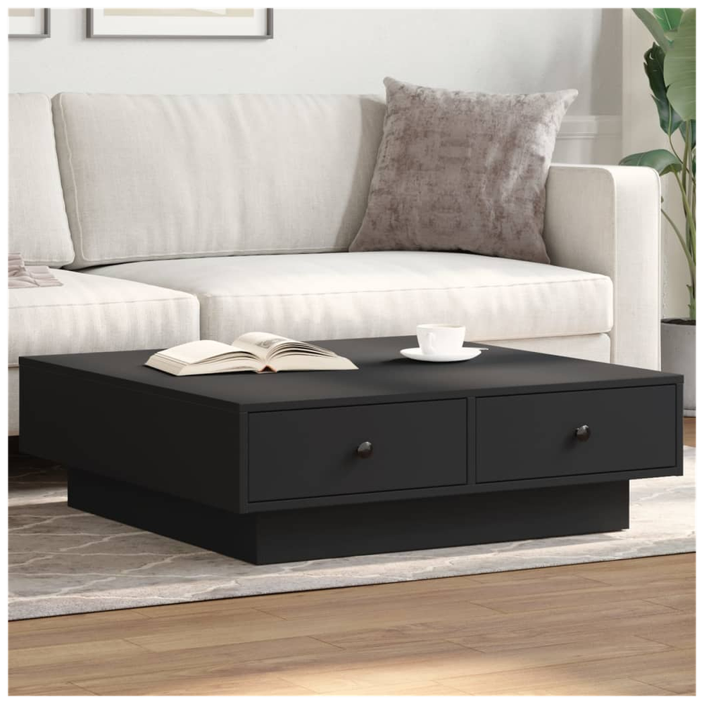 Coffee Table Black 90x90x28 cm vidaXL Engineered Wood - Coffee Table from vidaXL