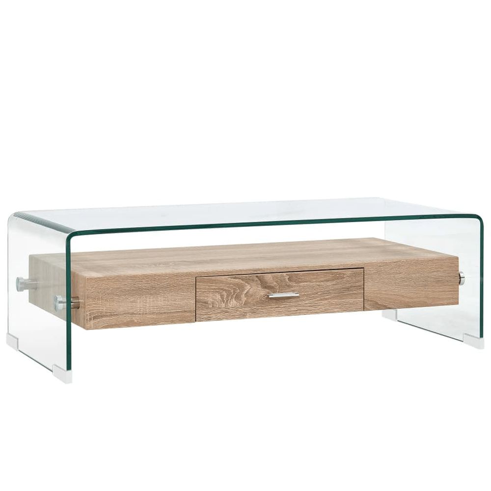 Coffee Table Clear 98x45x31 cm vidaXL Tempered Glass - Coffee Table from vidaXL