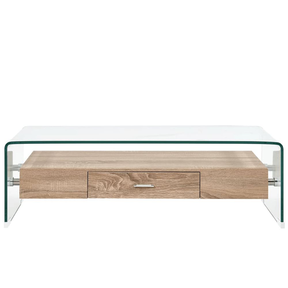 Coffee Table Clear 98x45x31 cm vidaXL Tempered Glass - Coffee Table from vidaXL