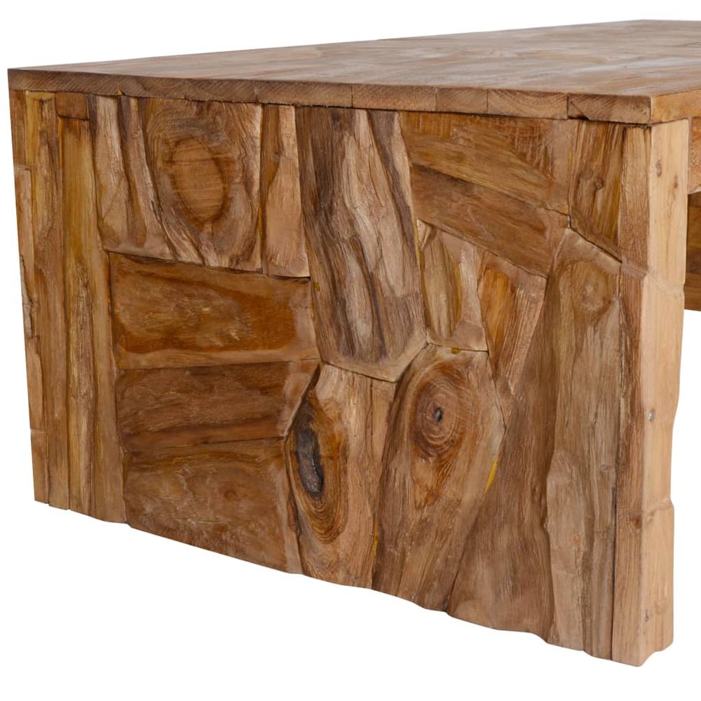 Coffee Table Erosion vidaXL Solid Teak Wood 110x35x38 cm - Coffee Table from vidaXL