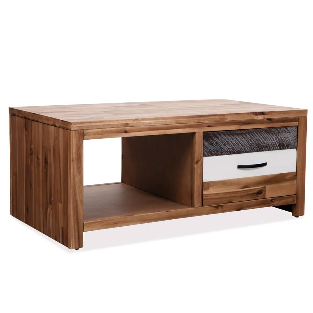Coffee Table Solid Acacia Wood vidaXL 90x50x37.5 cm - Coffee Table from vidaXL