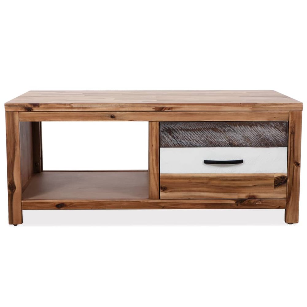 Coffee Table Solid Acacia Wood vidaXL 90x50x37.5 cm - Coffee Table from vidaXL