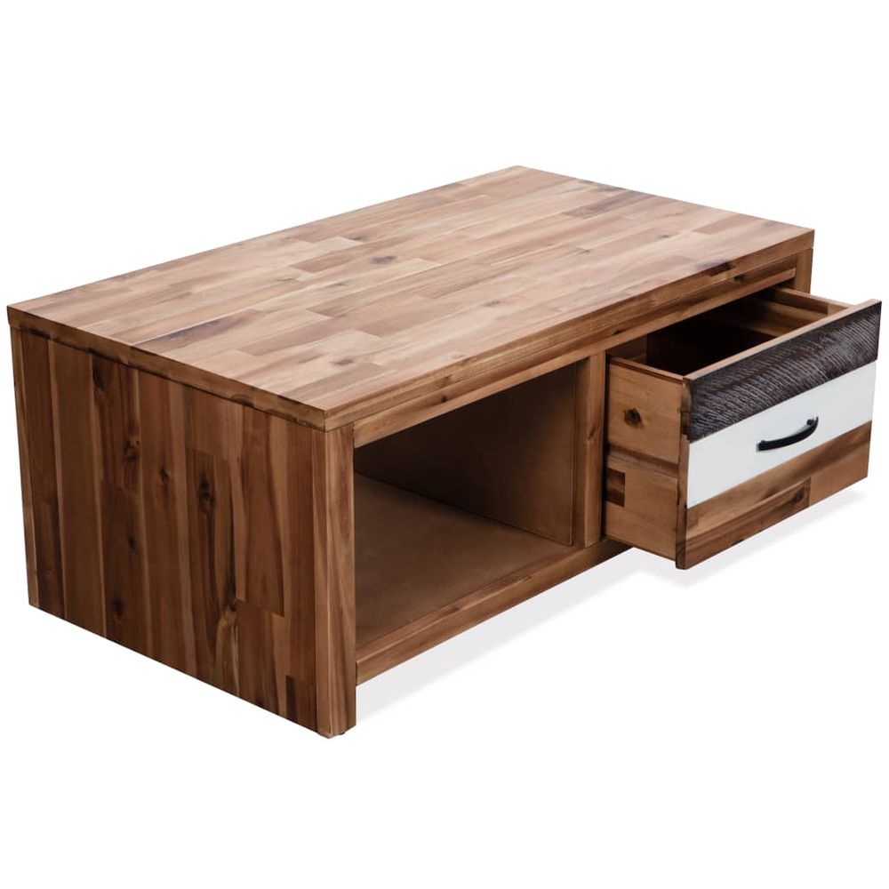 Coffee Table Solid Acacia Wood vidaXL 90x50x37.5 cm - Coffee Table from vidaXL