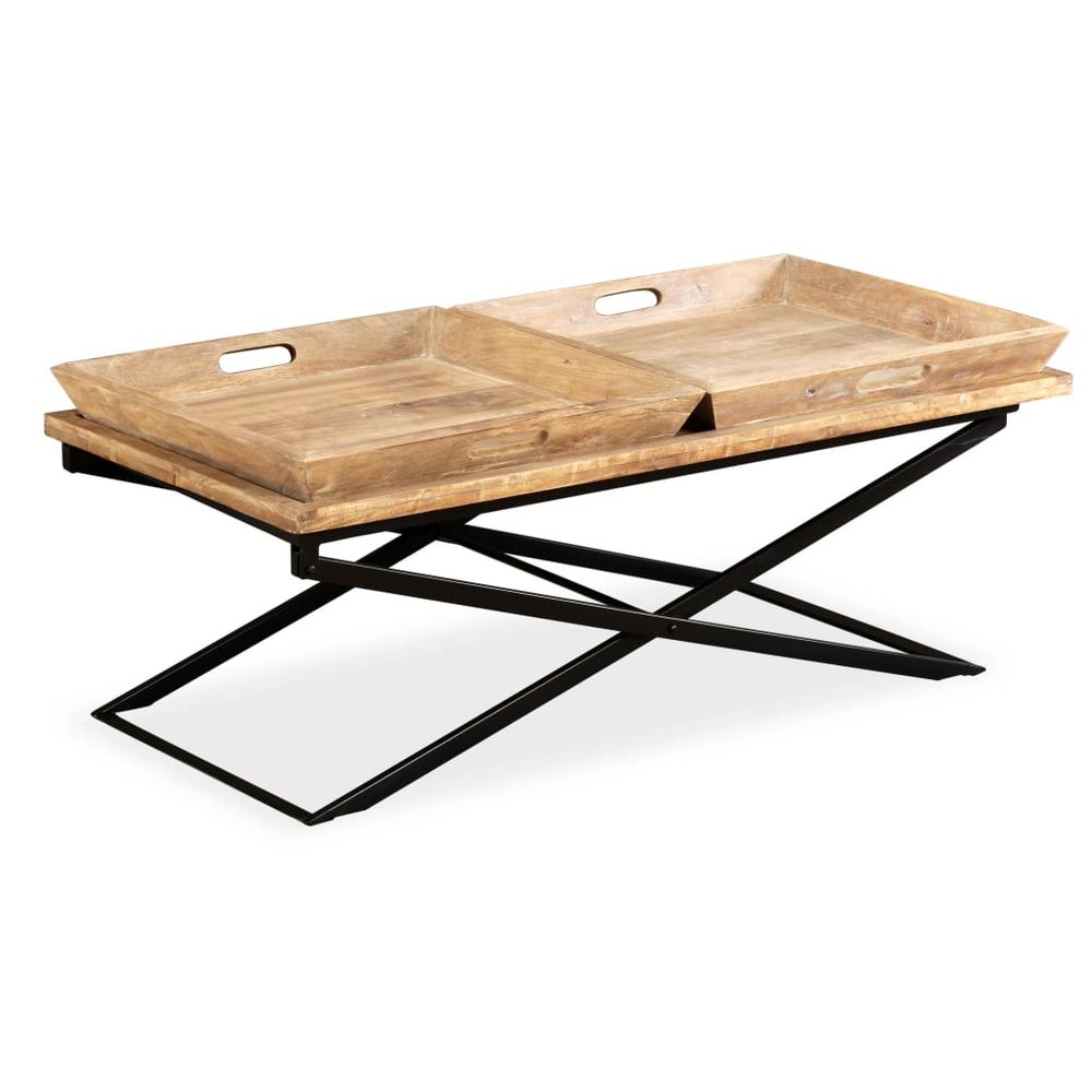 Coffee Table Solid Mango Wood vidaXL 110x55x42 cm - Coffee Table from vidaXL