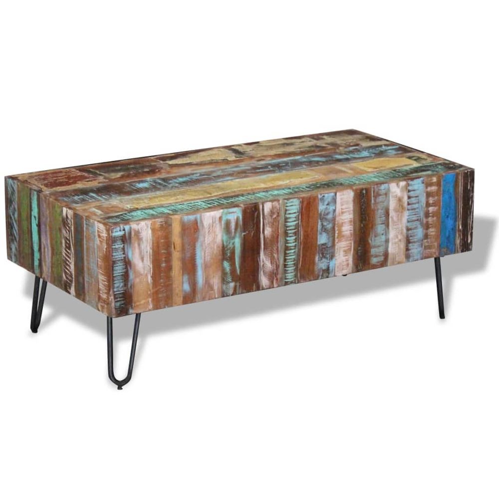 Coffee Table Solid Reclaimed Wood vidaXL 100x50x38 cm - Coffee Table from vidaXL
