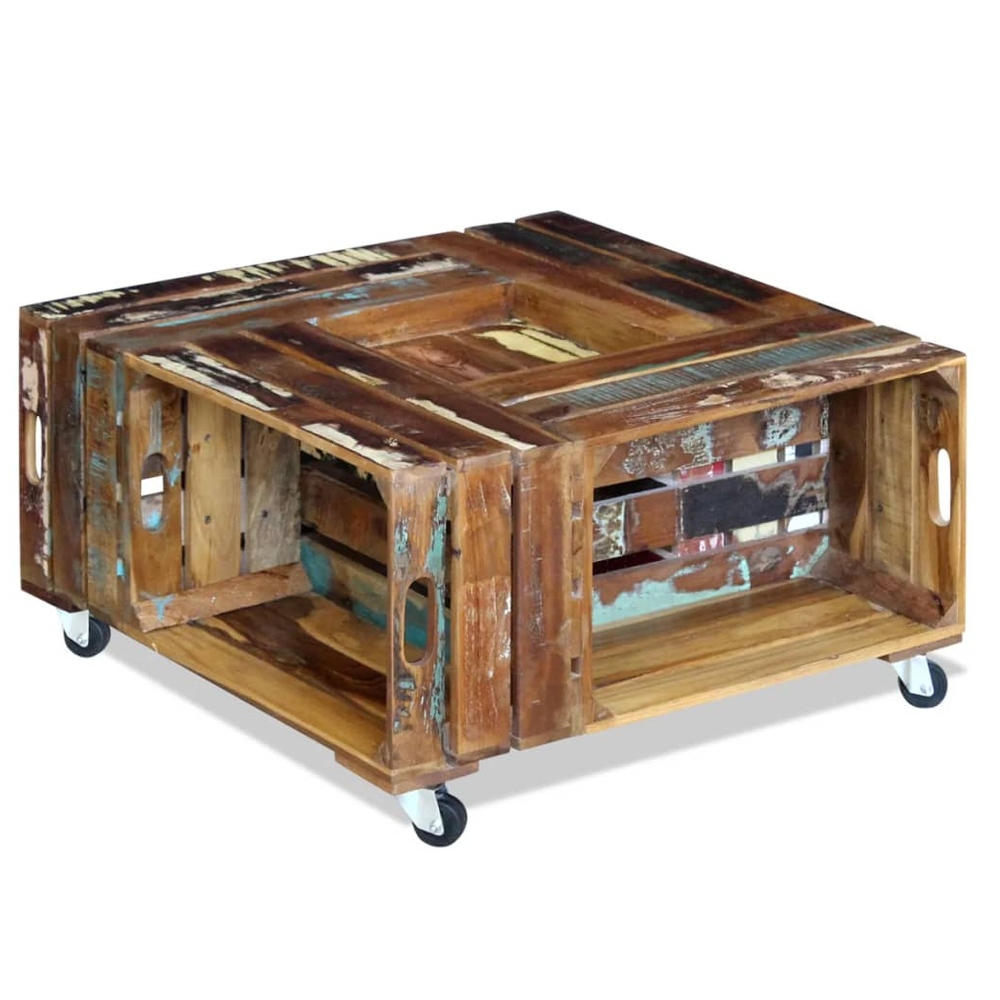 Coffee Table Solid Reclaimed Wood vidaXL 70x70x35 cm - Coffee Table from vidaXL
