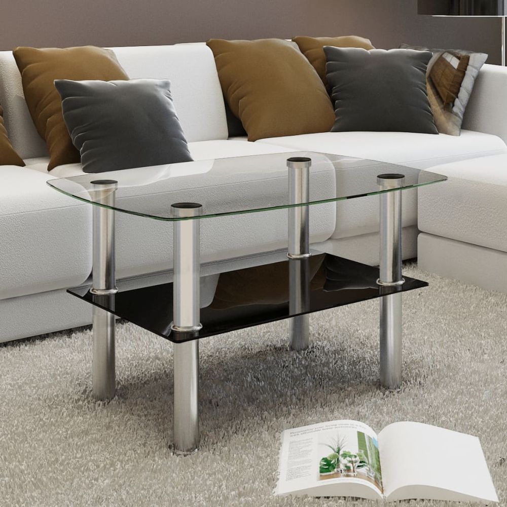 Coffee Table vidaXL Glass 2 Tiers - Coffee Table from vidaXL