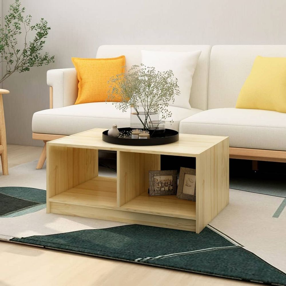 Coffee Table 75x50x33.5 cm vidaXL Solid Pinewood - Coffee Table from vidaXL