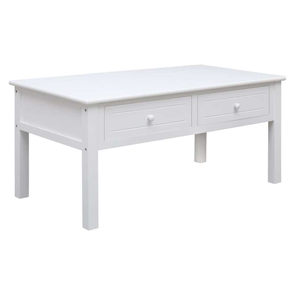 Coffee Table White 100x50x45 cm Wood vidaXL - Coffee Table from vidaXL