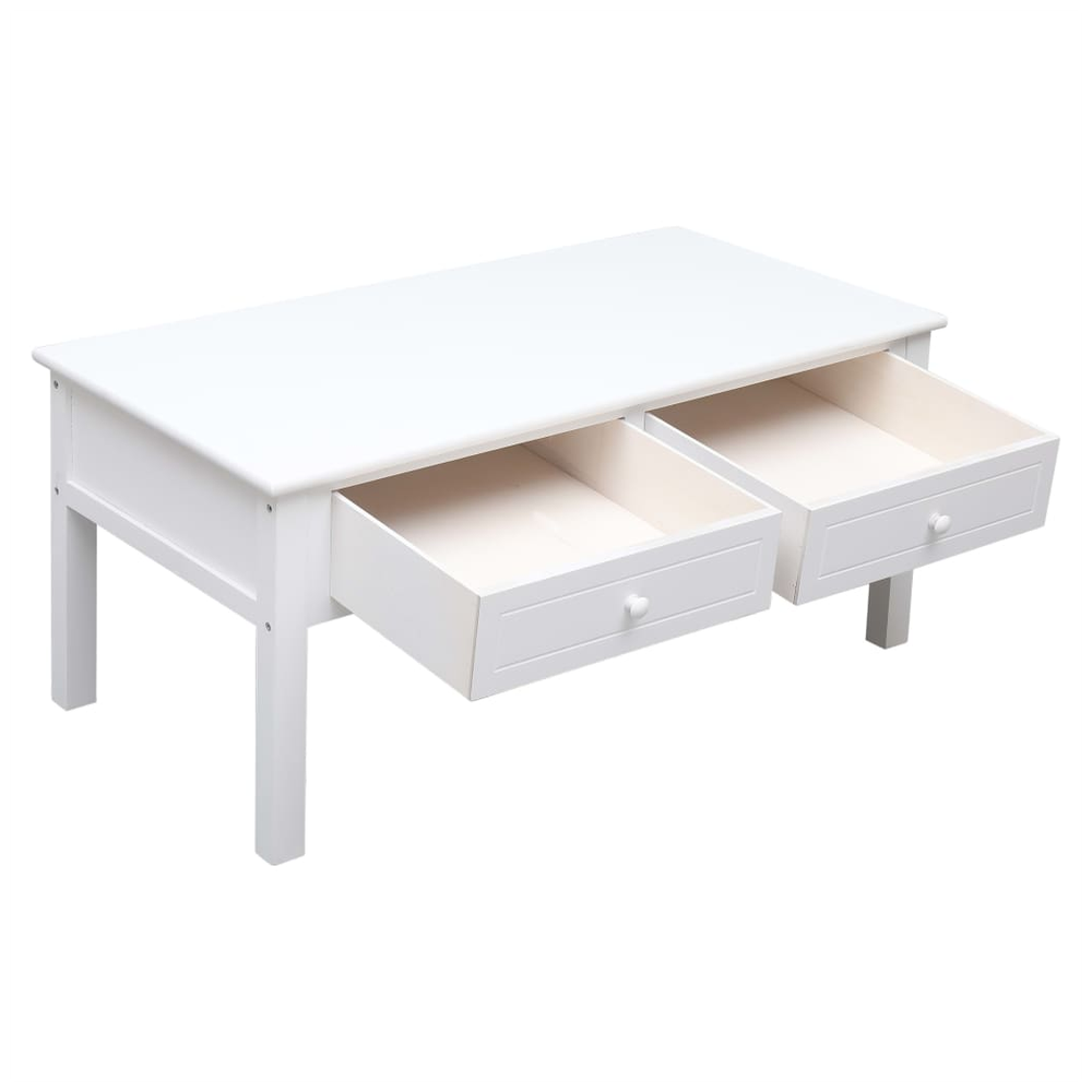 Coffee Table White 100x50x45 cm Wood vidaXL - Coffee Table from vidaXL