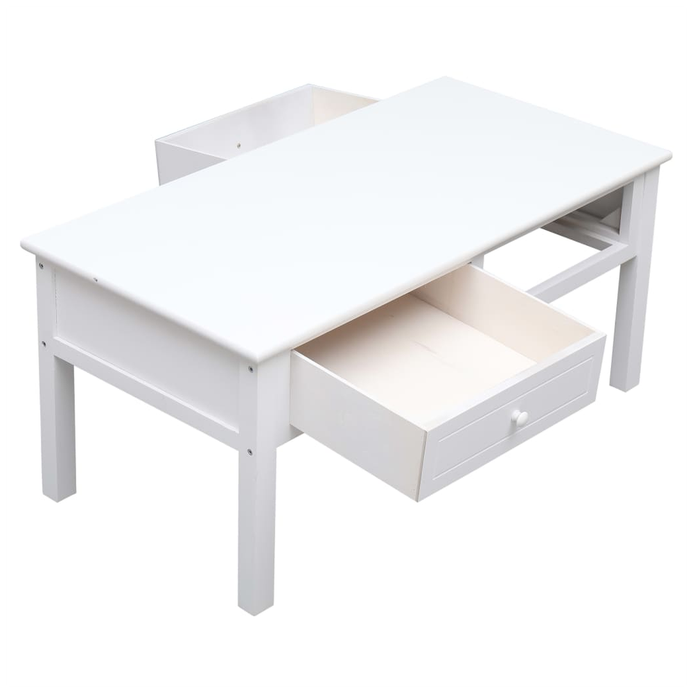 Coffee Table White 100x50x45 cm Wood vidaXL - Coffee Table from vidaXL