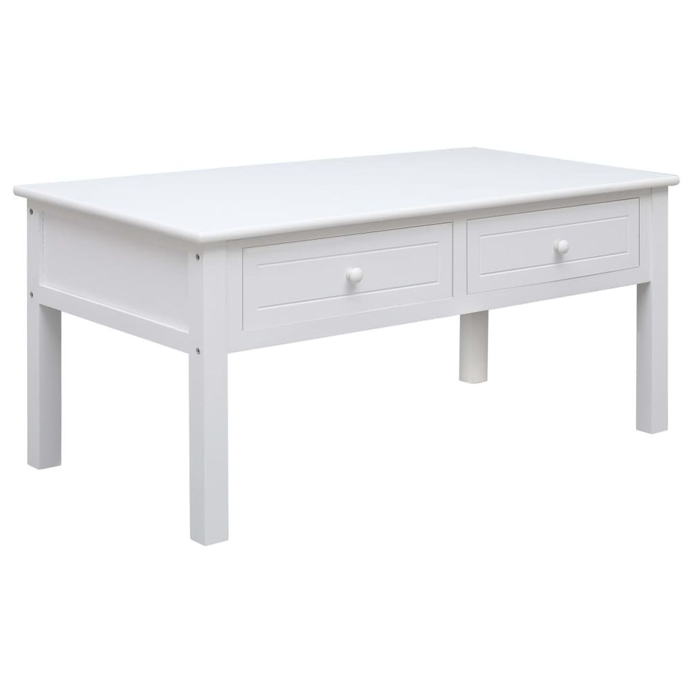 Coffee Table White 100x50x45 cm Wood vidaXL - Coffee Table from vidaXL