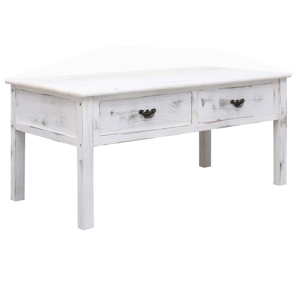 Coffee Table White 100x50x45 cm Wood vidaXL - Coffee Table from vidaXL