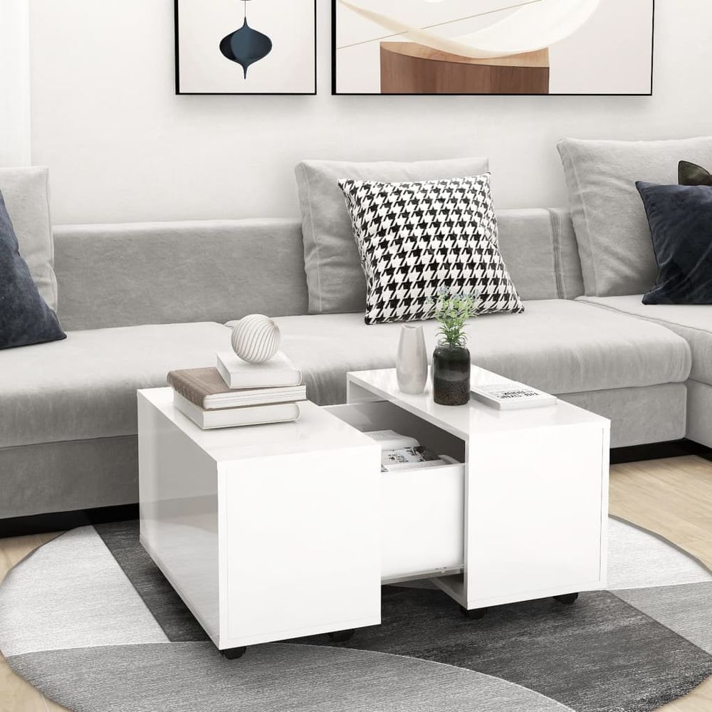 Coffee Table White 60x60x38 cm vidaXL Engineered Wood - Coffee Table from vidaXL