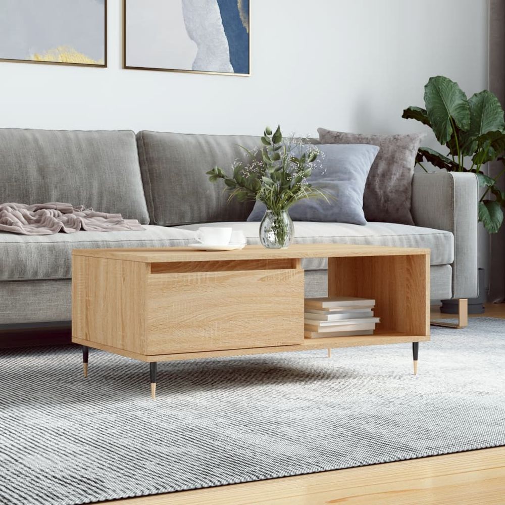 Coffee Table White 90x50x36.5 cm vidaXL Engineered Wood - Coffee Table from vidaXL