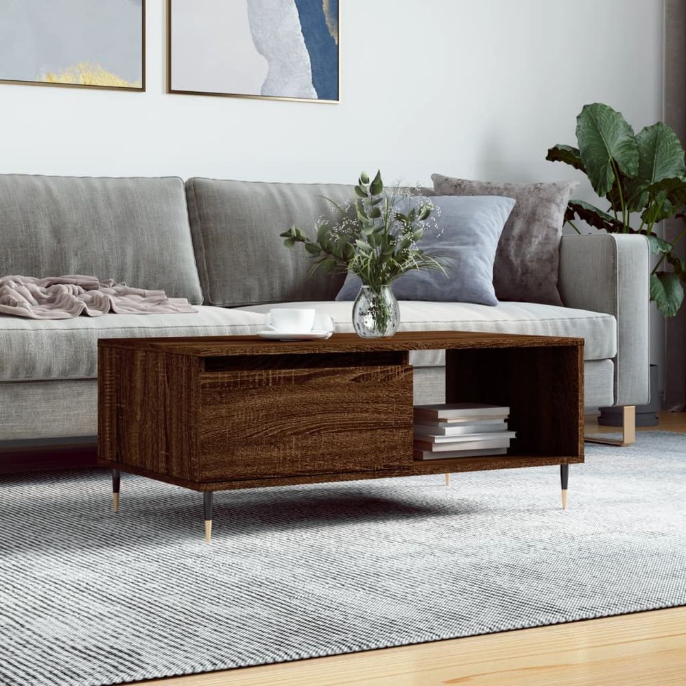Coffee Table White 90x50x36.5 cm vidaXL Engineered Wood - Coffee Table from vidaXL