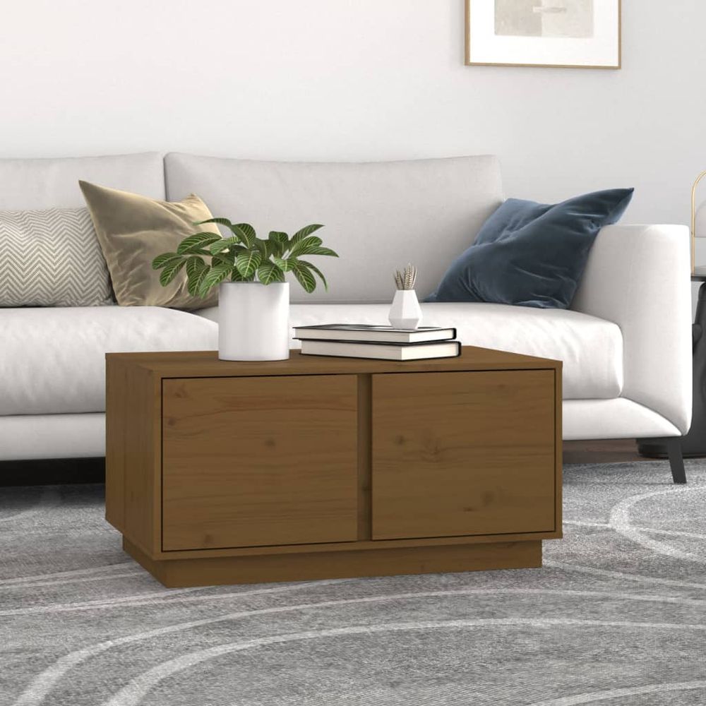 Coffee Table 80x50x40 cm vidaXL Solid Wood Pine - Coffee Table from vidaXL