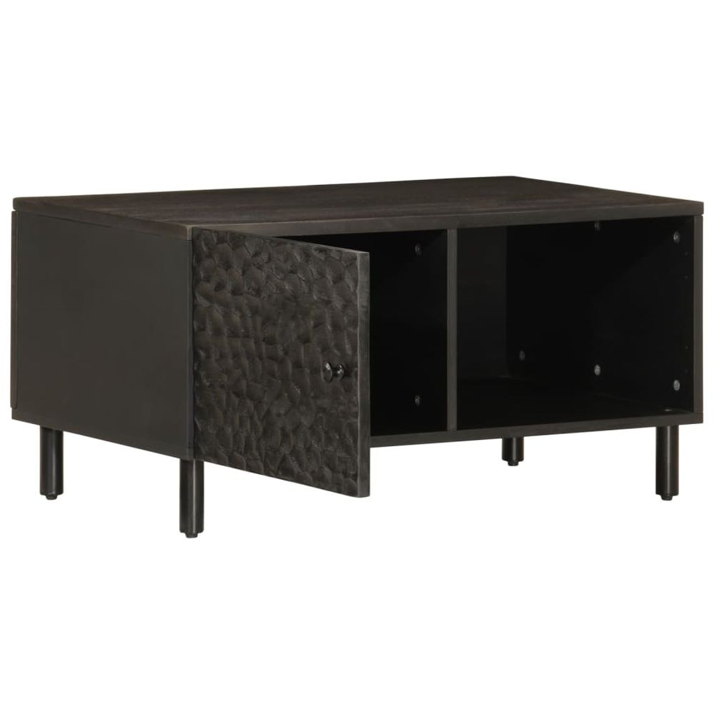 Coffee Table Black 80x50x40 cm vidaXL Solid Wood Mango - Coffee Table from vidaXL