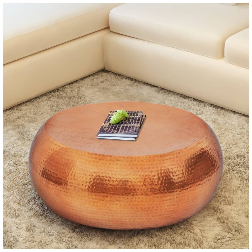 Hammered Aluminium Coffee Table vidaXL Silver - Coffee Table from vidaXL