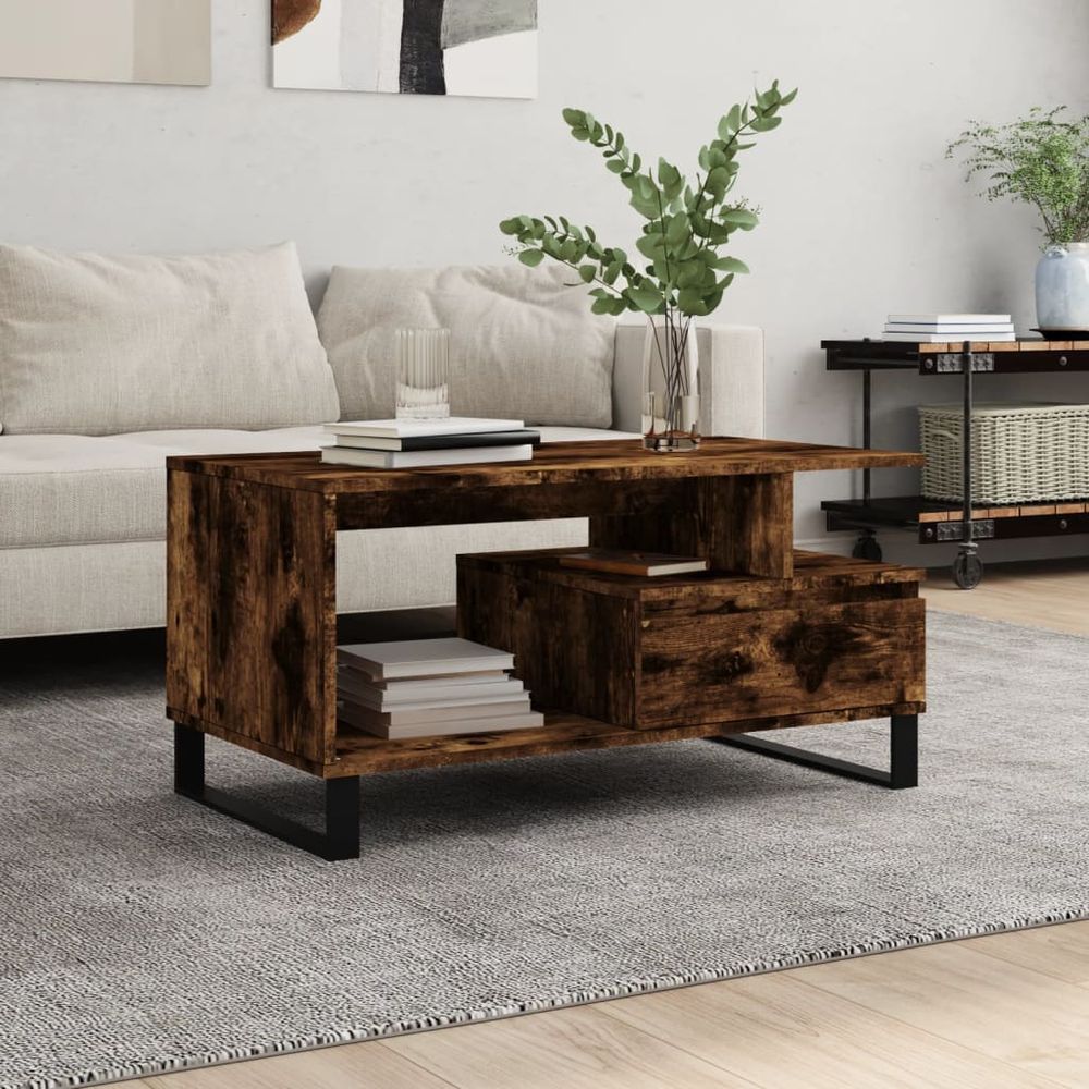 Coffee Table Black 90x49x45 cm vidaXL Engineered Wood - Coffee Table from vidaXL