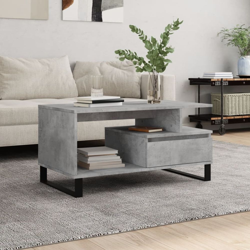 Coffee Table Black 90x49x45 cm vidaXL Engineered Wood - Coffee Table from vidaXL