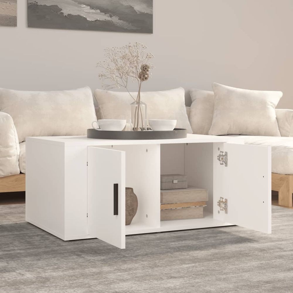 Coffee Table White 80x50x36 cm vidaXL Engineered Wood - Coffee Table from vidaXL