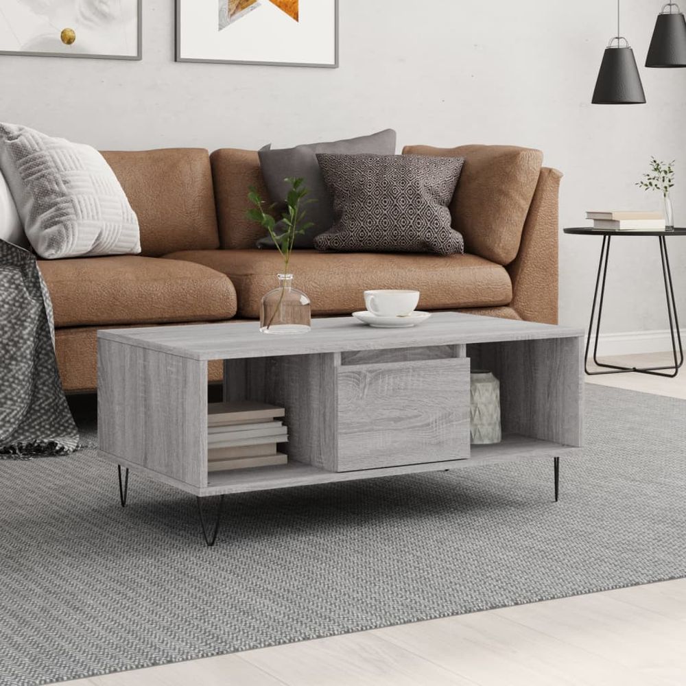 Coffee Table White 90x50x36.5 cm vidaXL Engineered Wood - Coffee Table from vidaXL