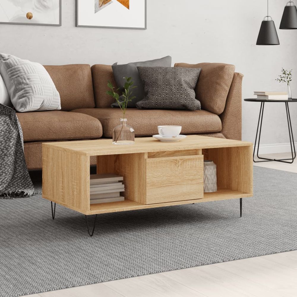 Coffee Table White 90x50x36.5 cm vidaXL Engineered Wood - Coffee Table from vidaXL