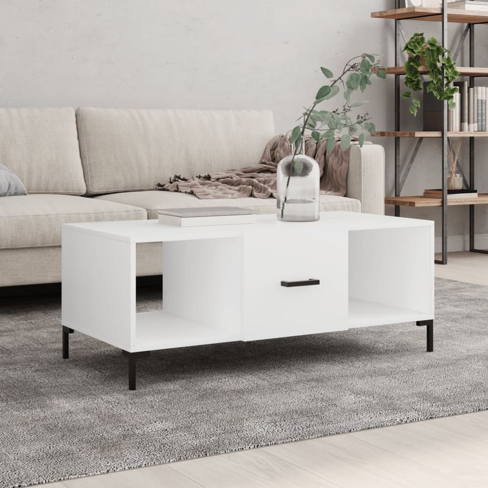 Coffee Table White 102x50x40 cm vidaXL Engineered Wood - Coffee Table from vidaXL
