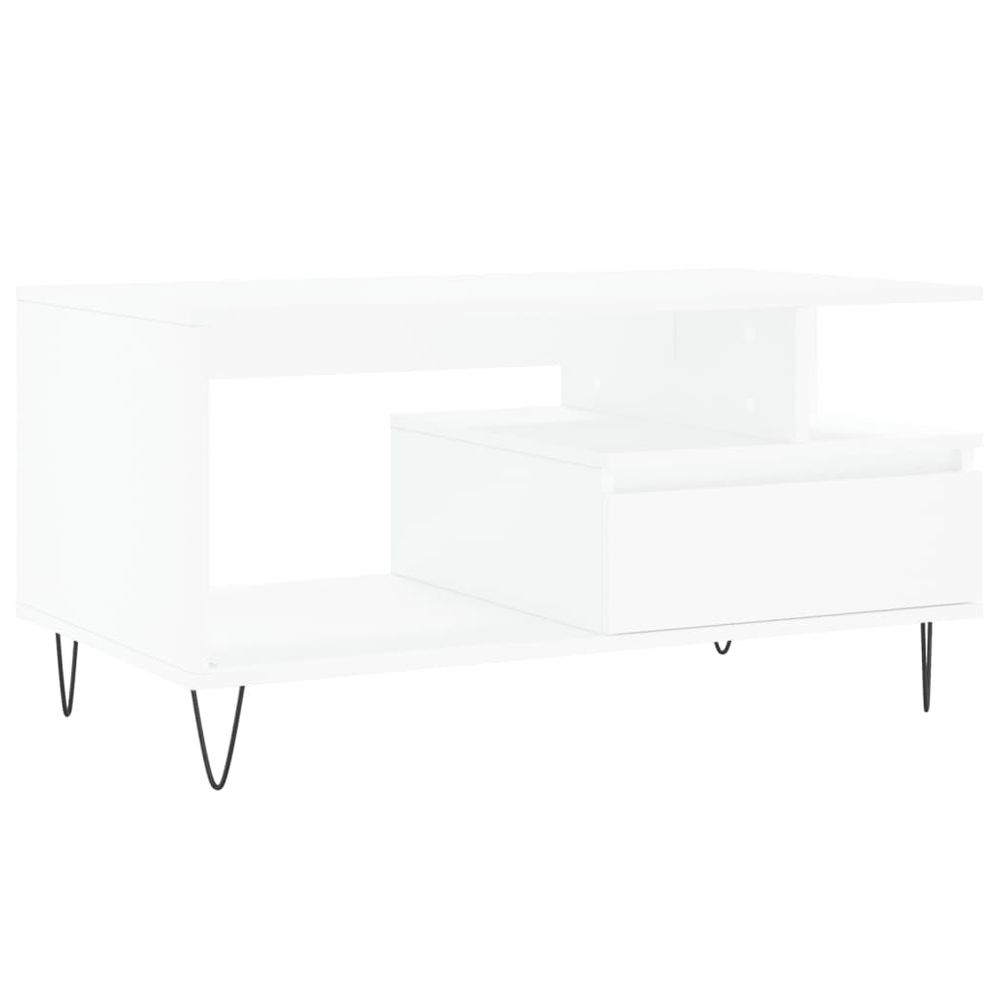 Coffee Table White 90x49x45 cm vidaXL Engineered Wood - Coffee Table from vidaXL