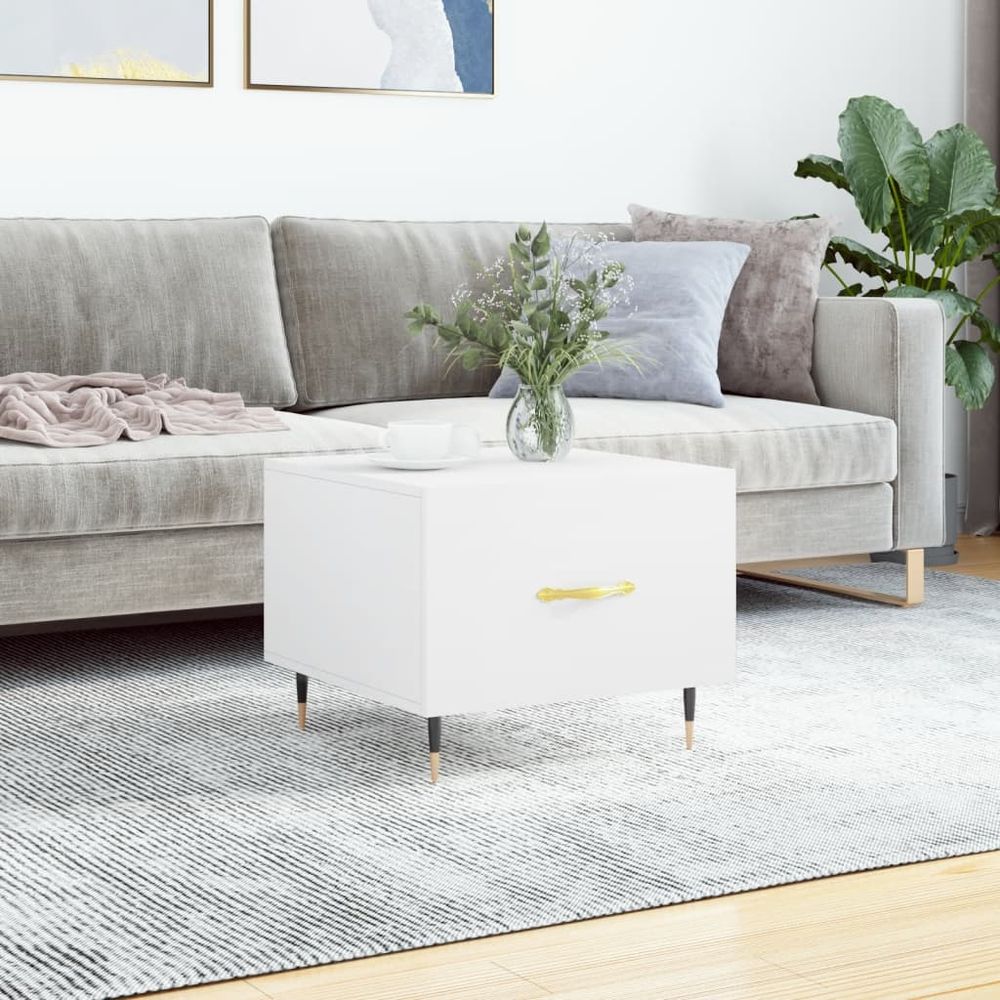 Coffee Table White 50x50x40 cm vidaXL Engineered Wood - Coffee Table from vidaXL