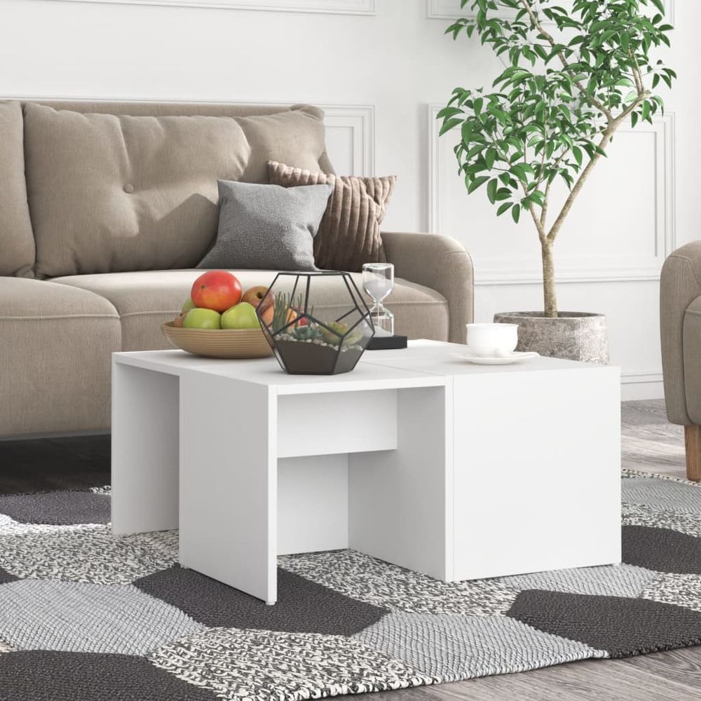 Coffee Tables 4 pcs White 33x33x33 cm vidaXL Engineered Wood - Coffee Table from vidaXL