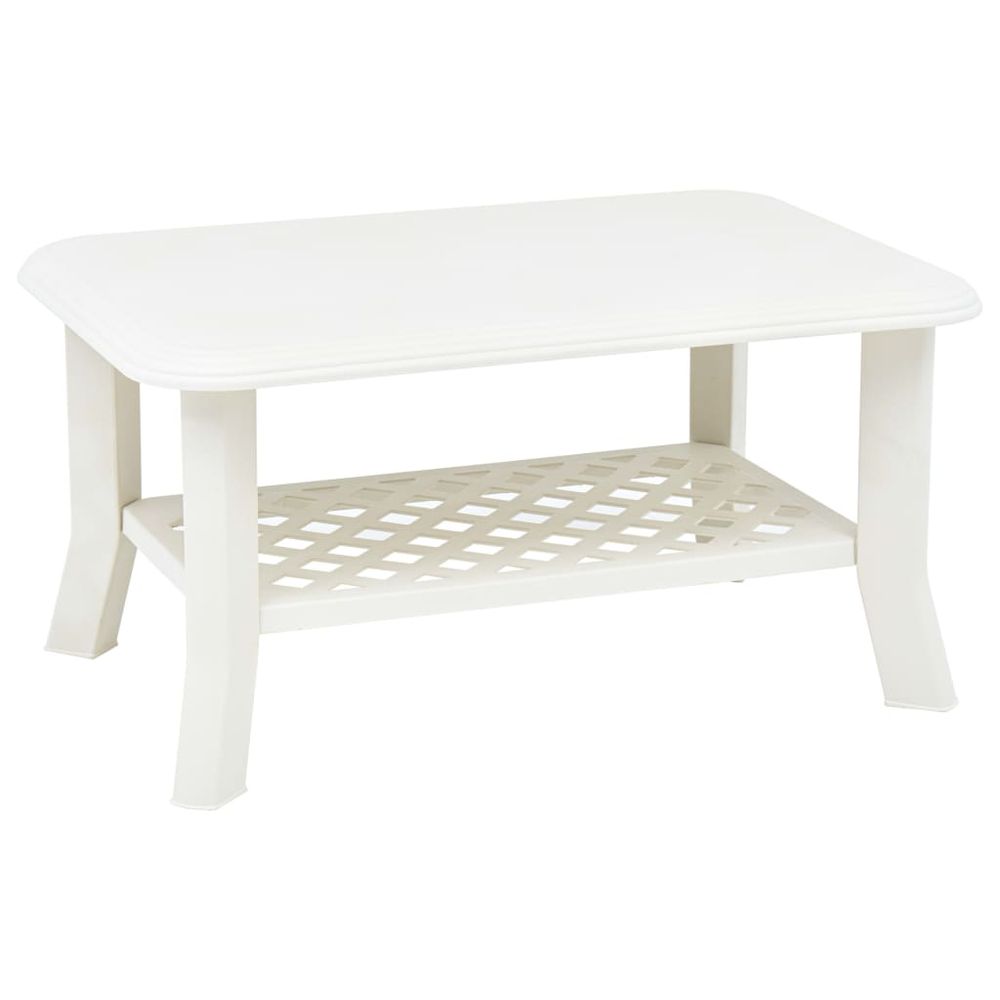 Coffee Table vidaXL White 90x60x46 cm Plastic - Coffee Table from vidaXL
