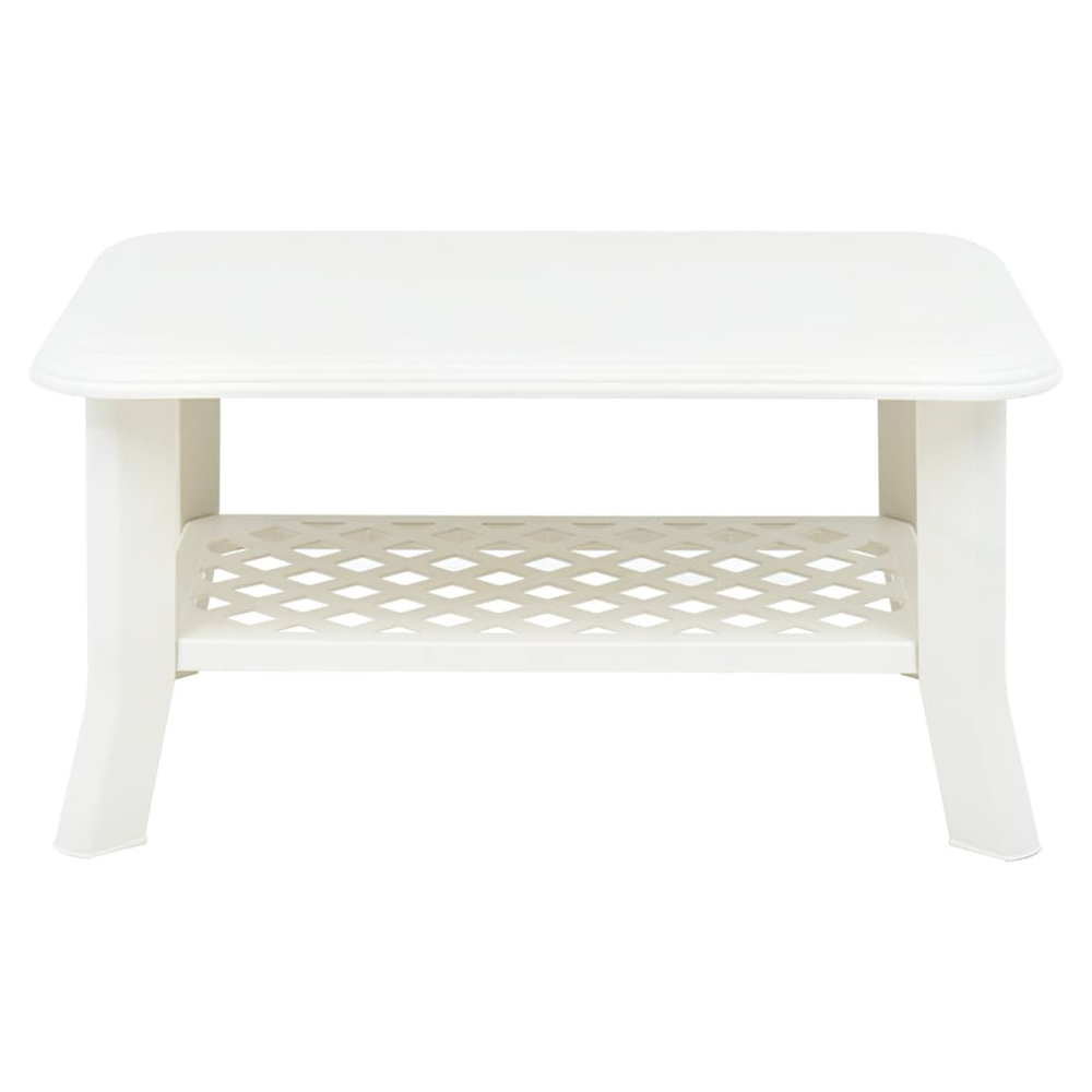 Coffee Table vidaXL White 90x60x46 cm Plastic - Coffee Table from vidaXL