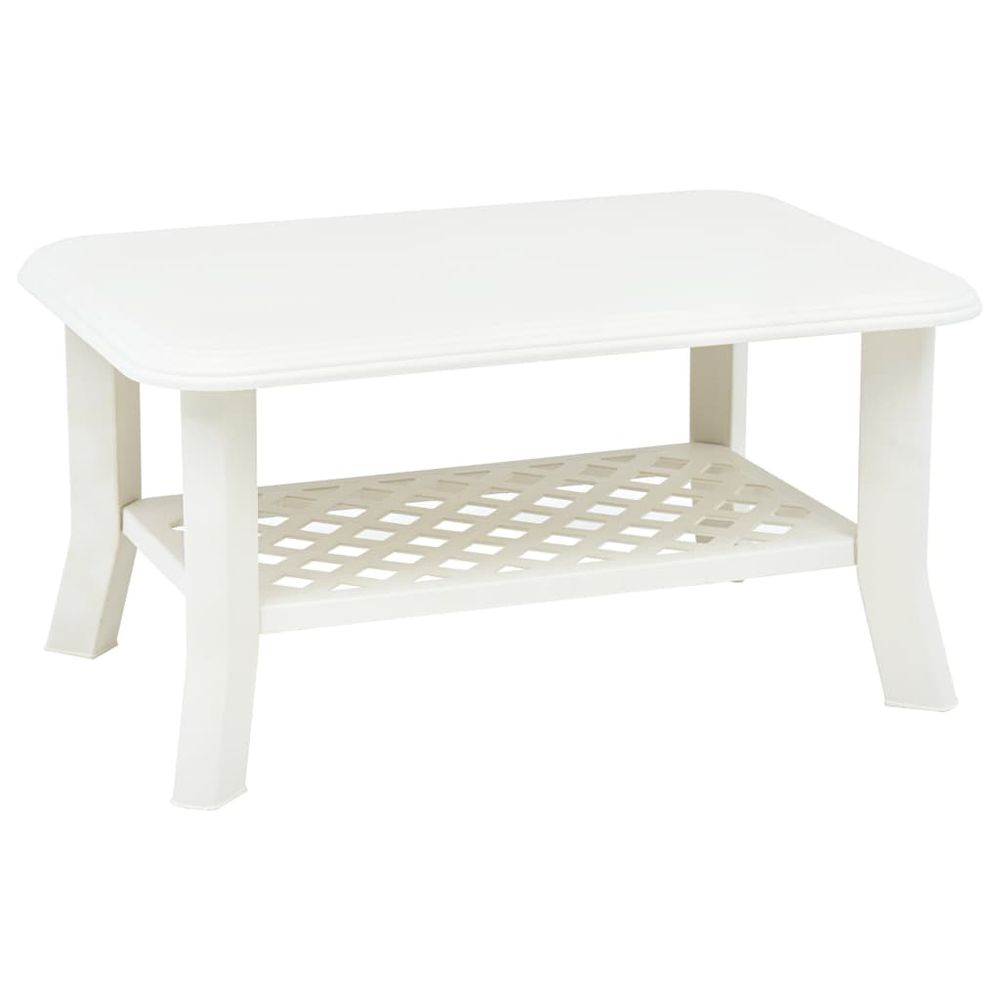 Coffee Table vidaXL White 90x60x46 cm Plastic - Coffee Table from vidaXL