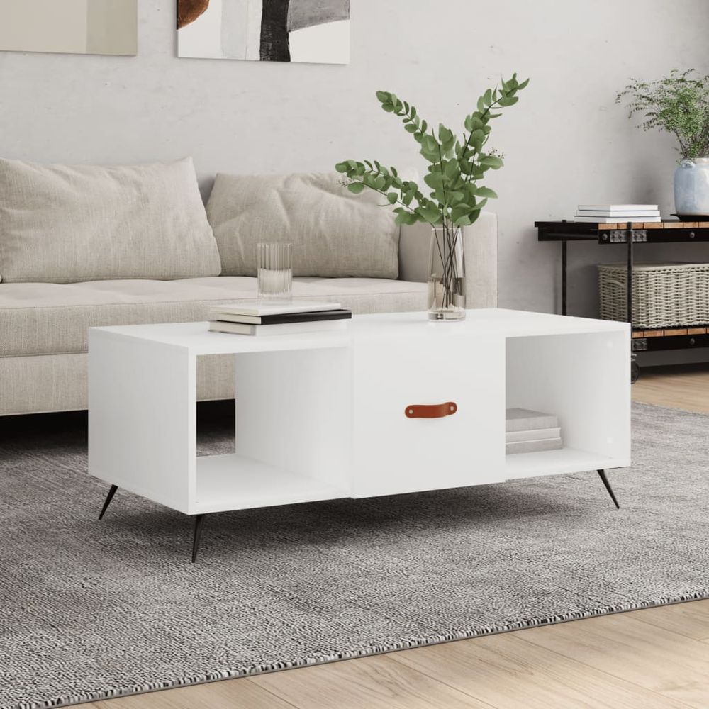 Coffee Table White 102x50x40 cm vidaXL Engineered Wood - Coffee Table from vidaXL