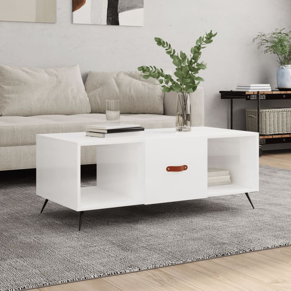 Coffee Table White 102x50x40 cm vidaXL Engineered Wood - Coffee Table from vidaXL