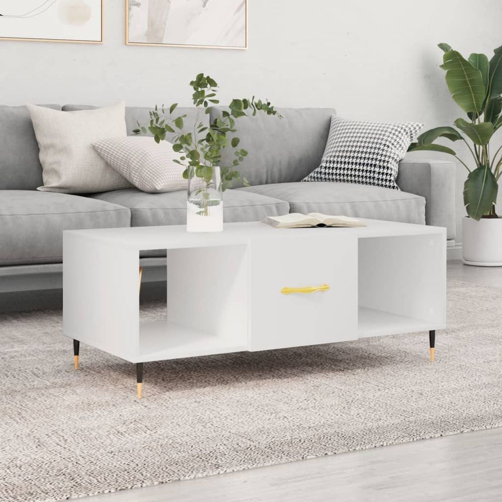 Coffee Table White 102x50x40 cm vidaXL Engineered Wood - Coffee Table from vidaXL