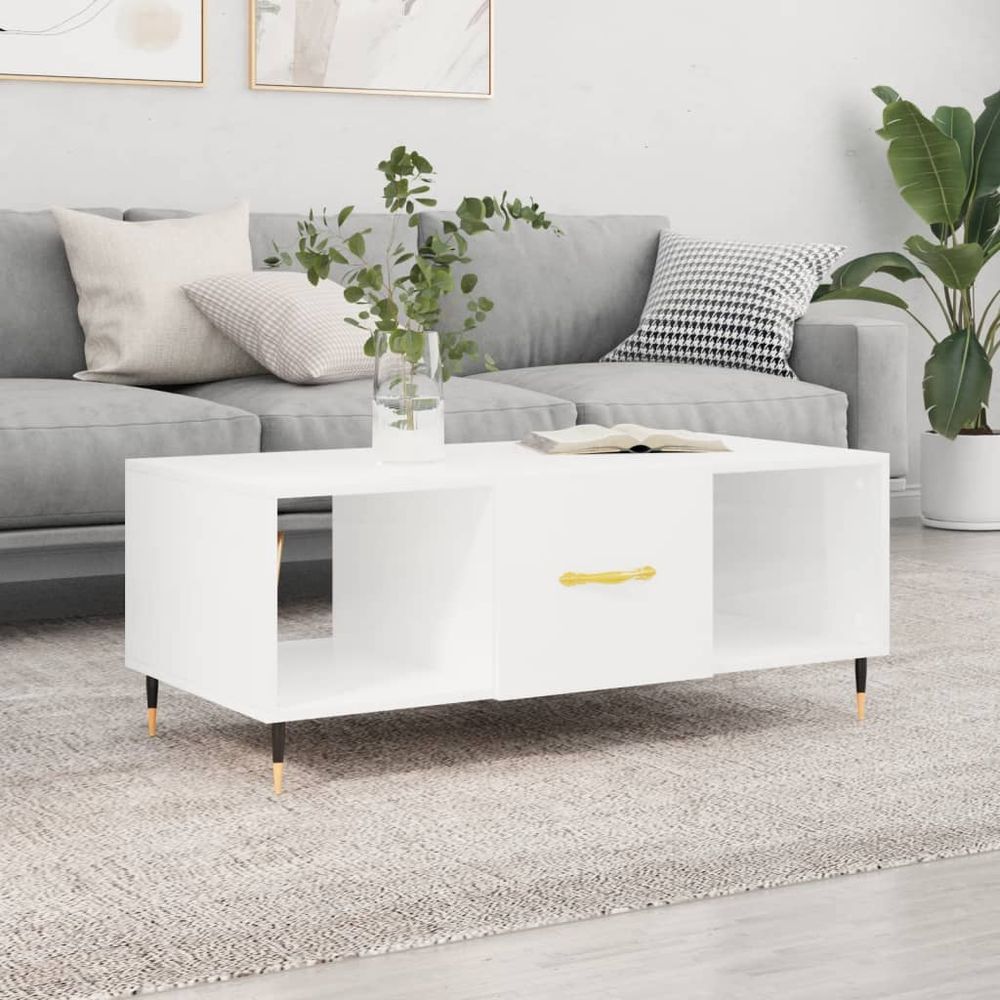 Coffee Table White 102x50x40 cm vidaXL Engineered Wood - Coffee Table from vidaXL