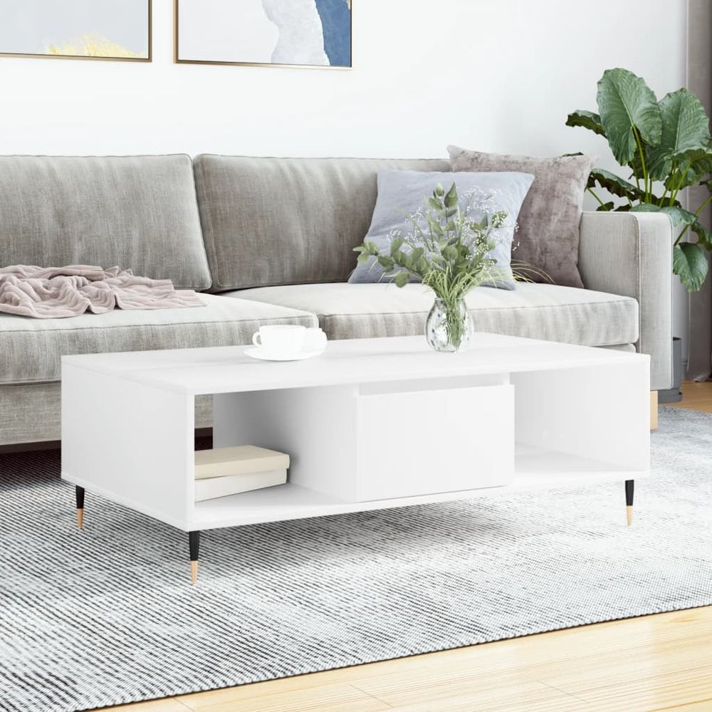 Coffee Table White 104x60x35 cm vidaXL Engineered Wood - Coffee Table from vidaXL