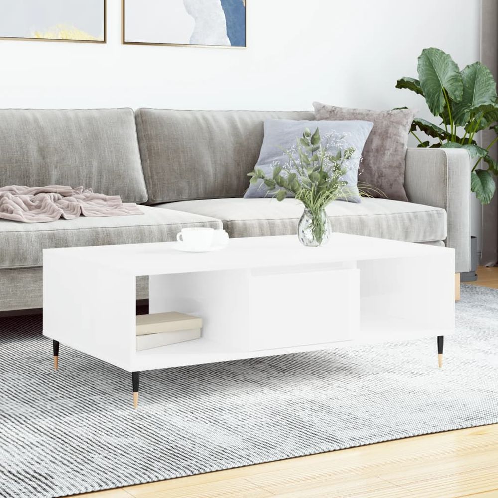 Coffee Table White 104x60x35 cm vidaXL Engineered Wood - Coffee Table from vidaXL