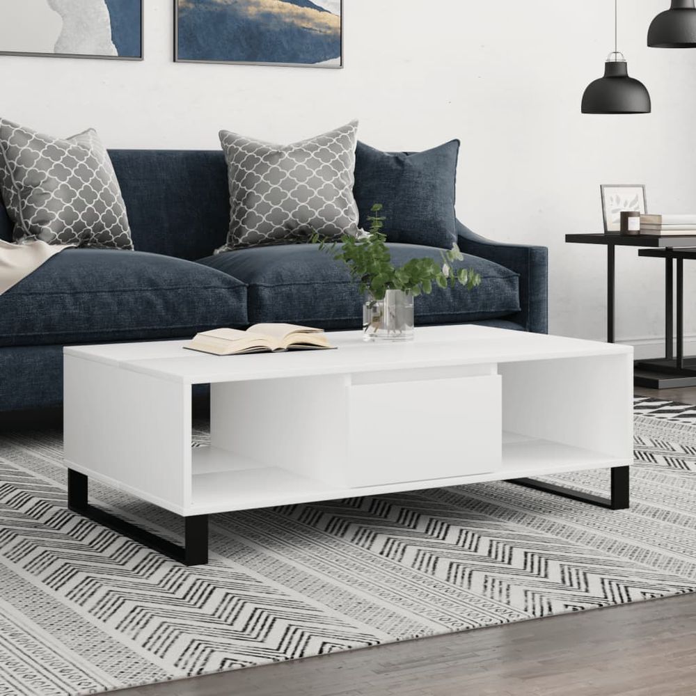 Coffee Table White 104x60x35 cm vidaXL Engineered Wood - Coffee Table from vidaXL