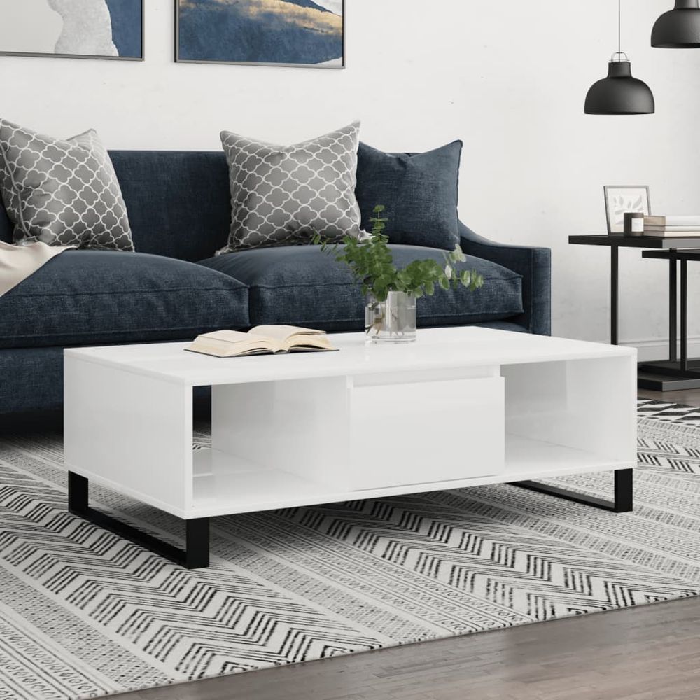 Coffee Table White 104x60x35 cm vidaXL Engineered Wood - Coffee Table from vidaXL